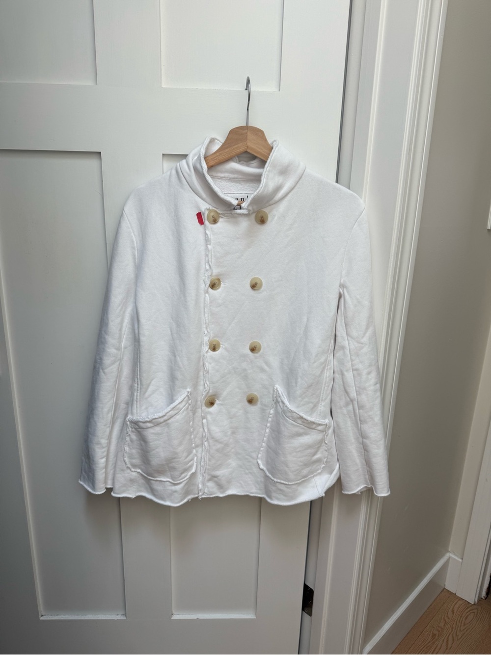 Frank & Eileen NWOT Belfast Sweatshirt Peacoat white Triple Fleece small